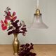 Vintage art deco frosted glass tulip pendant light