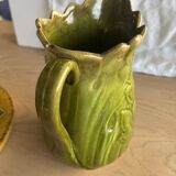 Vintage cheese pitcher and plate set