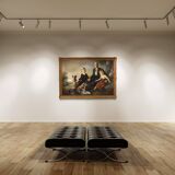 Family portrait signed Francisco Ribera and dated 1972