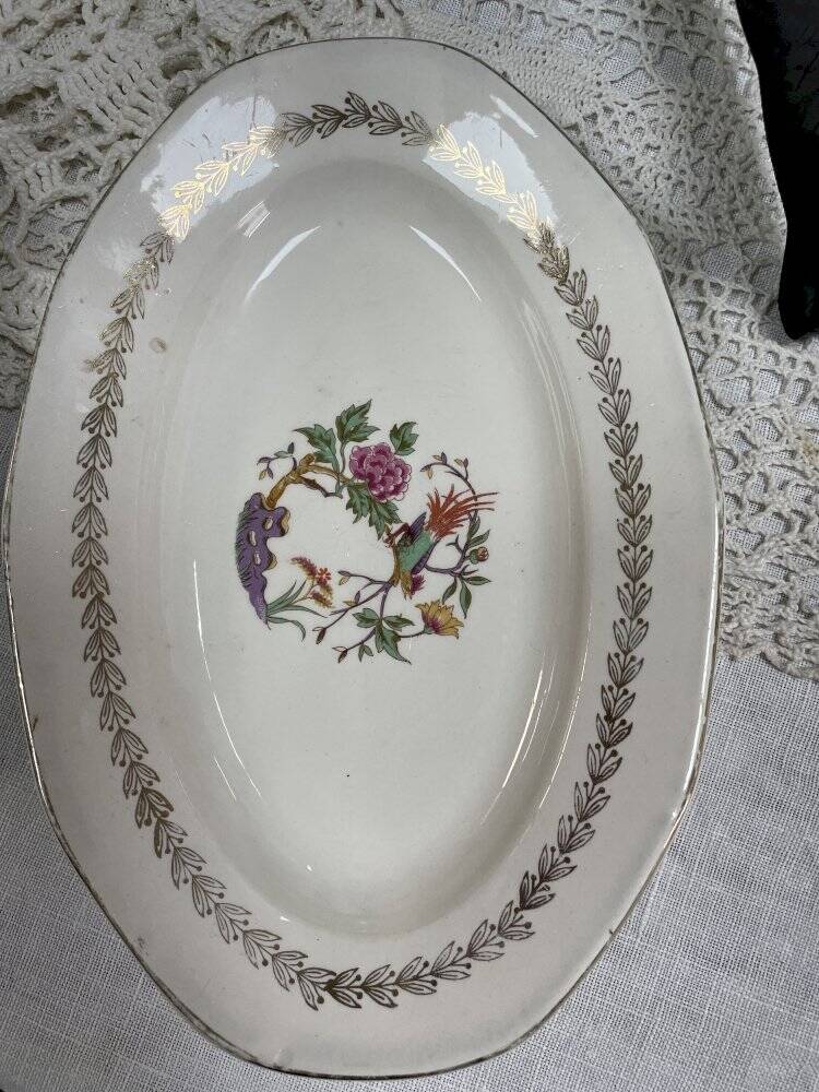 Set of 2 dishes Digoin & Sarreguemines NANTEUIL