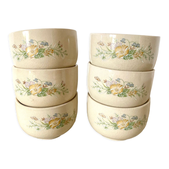 80s flowery tea bowls