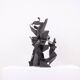 Jean Campa. Abstract sculpture in patinated iron. 1980s.