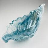 Vintage Italian Blue Art Glass Vase, 1990s