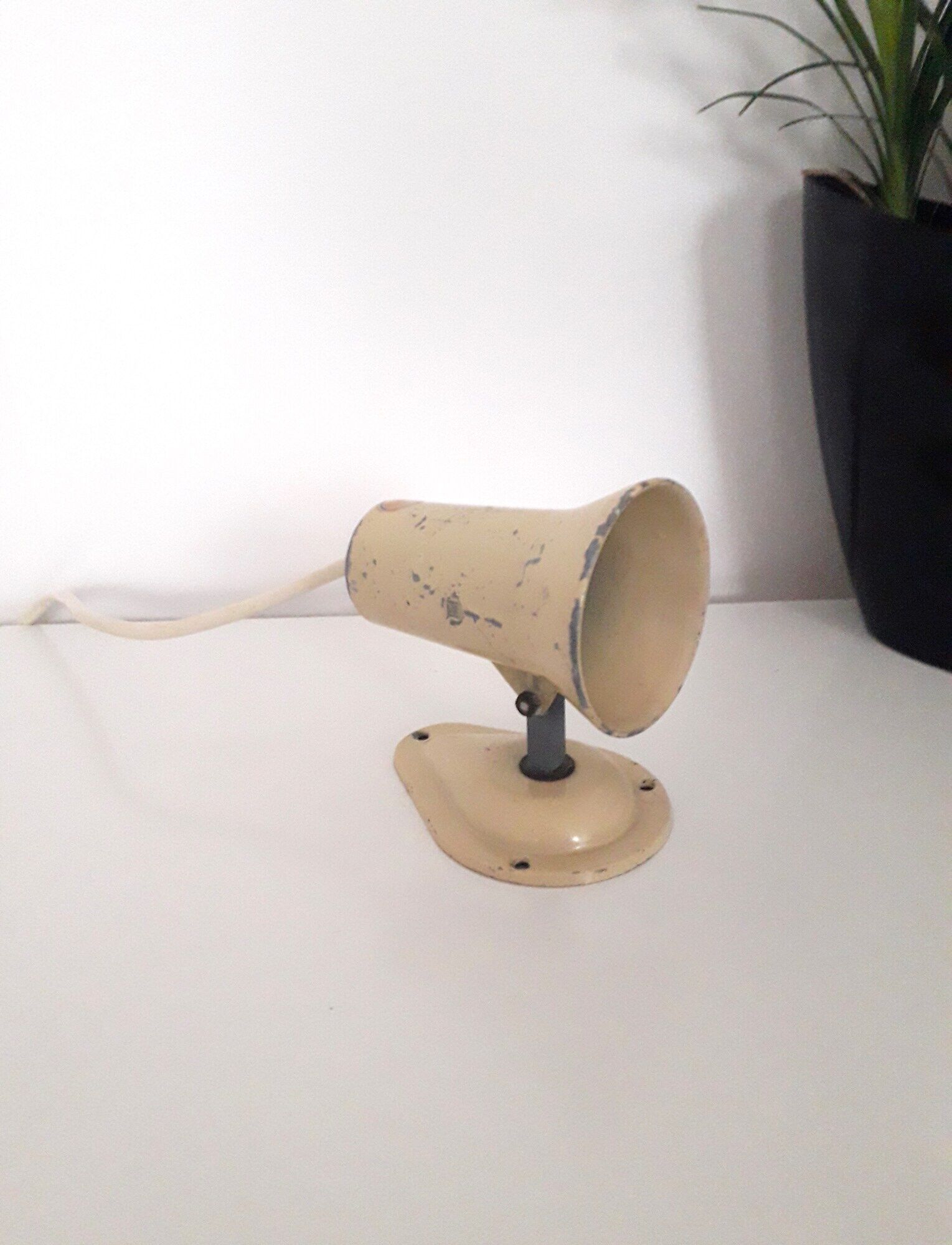 Table lamp / wall lamp LITA France - Beige lacquered metal - 1950