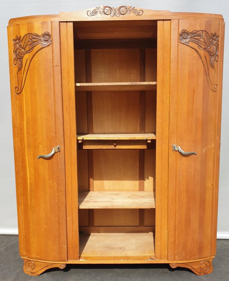 Library Art Deco cabinet curved lines L155
