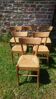 6 straw and beech bistro chairs