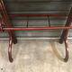 Wall coat rack in curved wood 1900 mahogany color