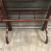 Wall coat rack in curved wood 1900 mahogany color