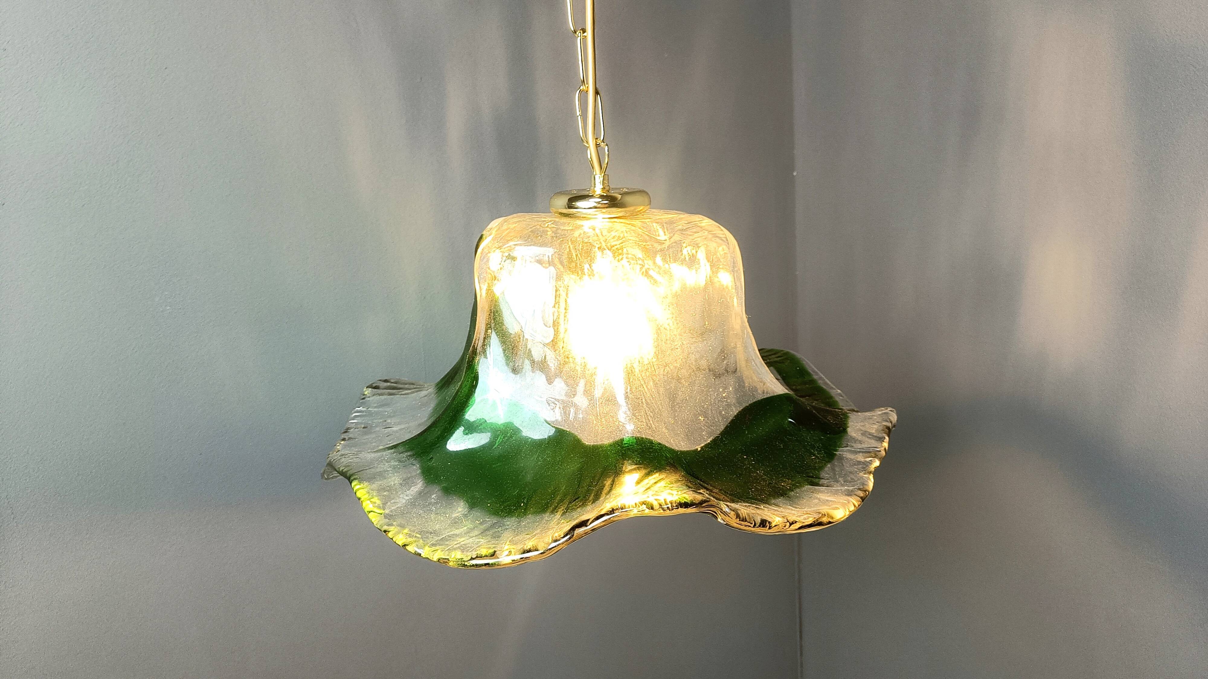Vintage murano glass pendant light, for Mazzega, 1960s