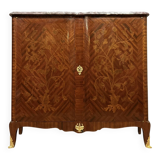 Louis XV style crossbow sideboard in noble wood marquetry circa 1850