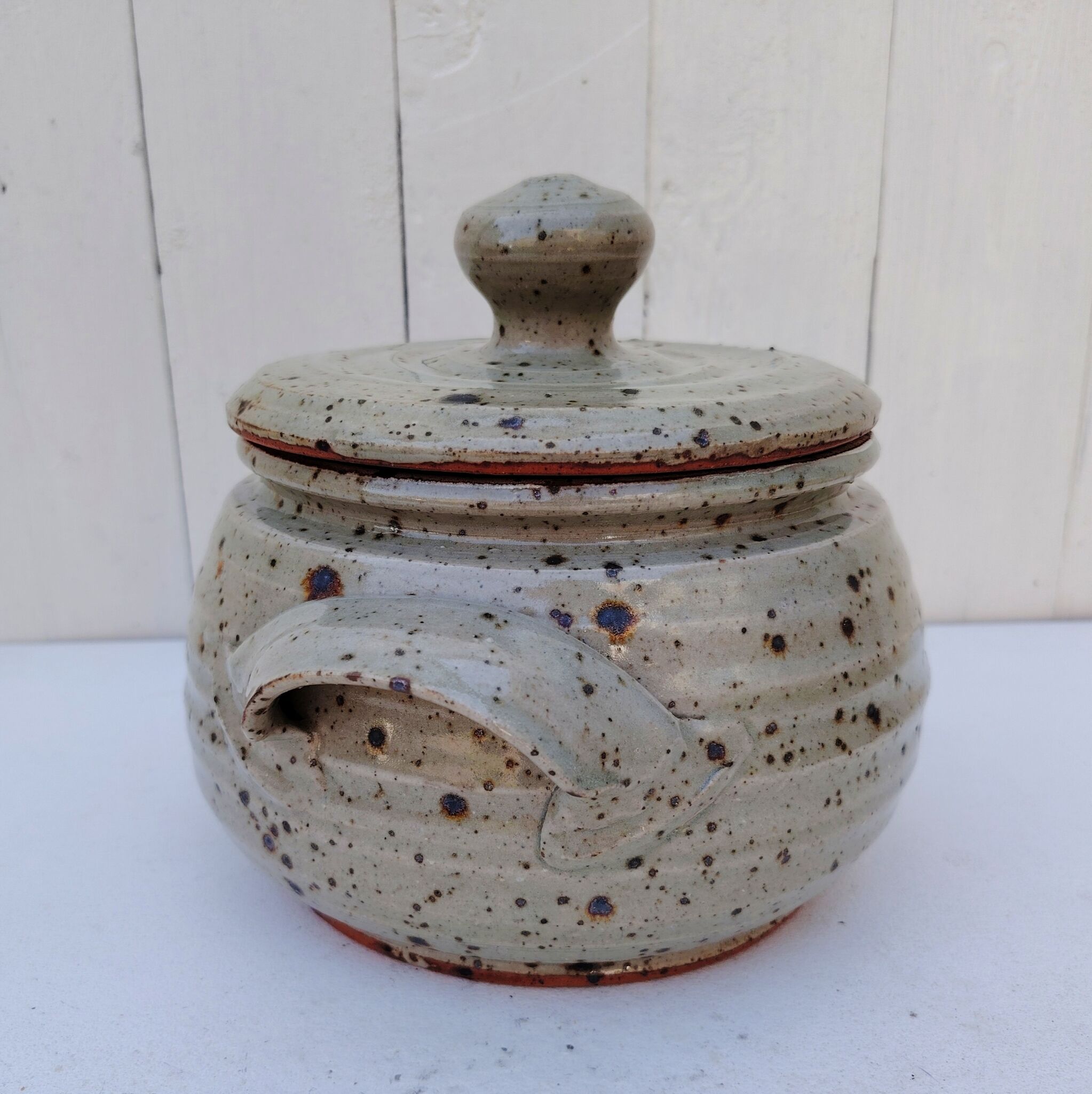 Covered pot/vegetable dish in stoneware, Tiffoche, La Borne Guérande