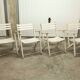 Garden furniture table and 4 armchairs 60's in its juice