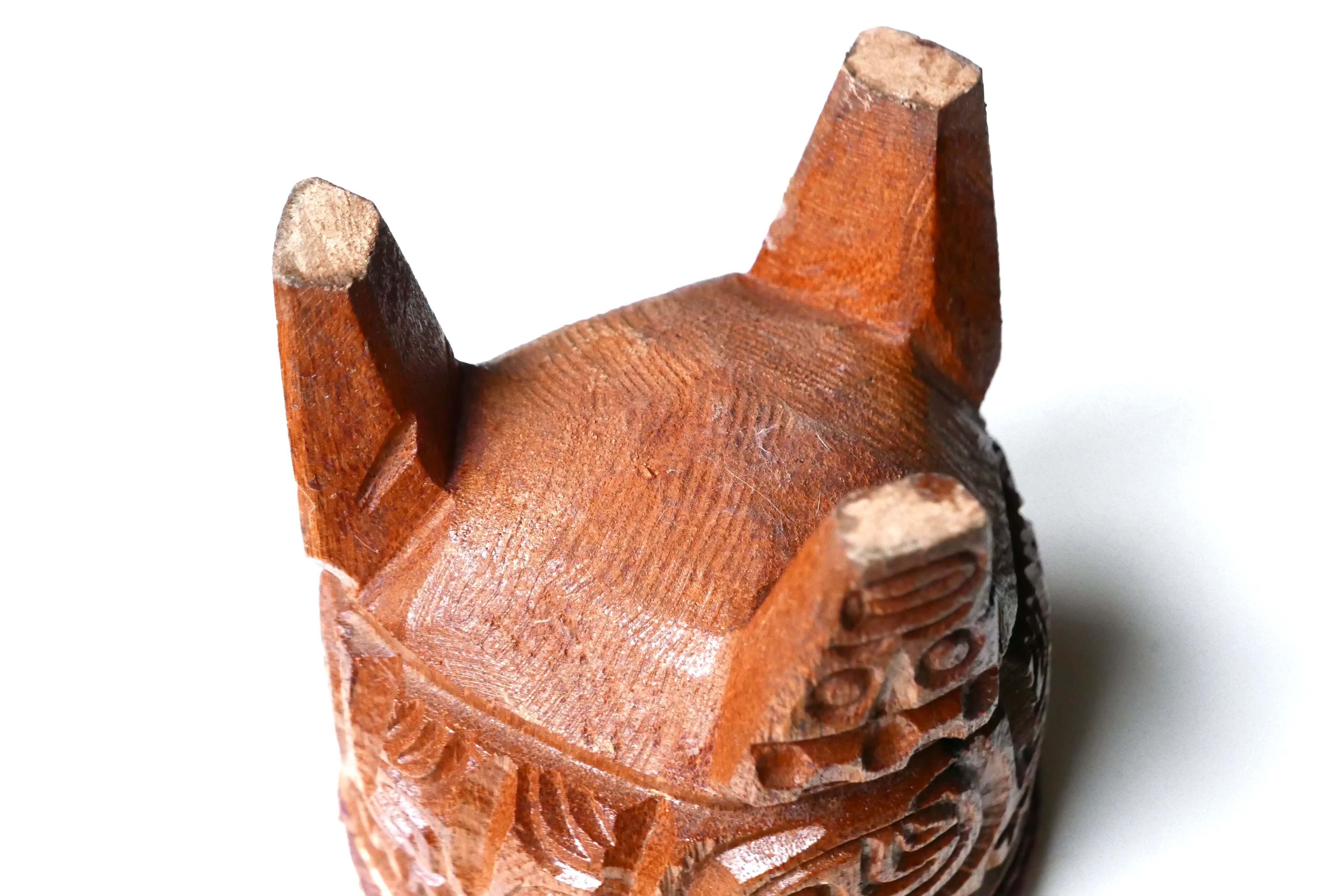 Tam tam Tiki carved wood, 70s