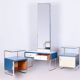 Czech Bauhaus Bedside Tables in Chrome and Lacquered Wood, 1930s, Set of 2