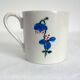 6 Limoges porcelain coffee cups, hand decorated, 1930s