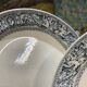 Pair of round Minton English porcelain dishes, Florentine pattern