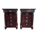 Pair of Empire style bedside tables