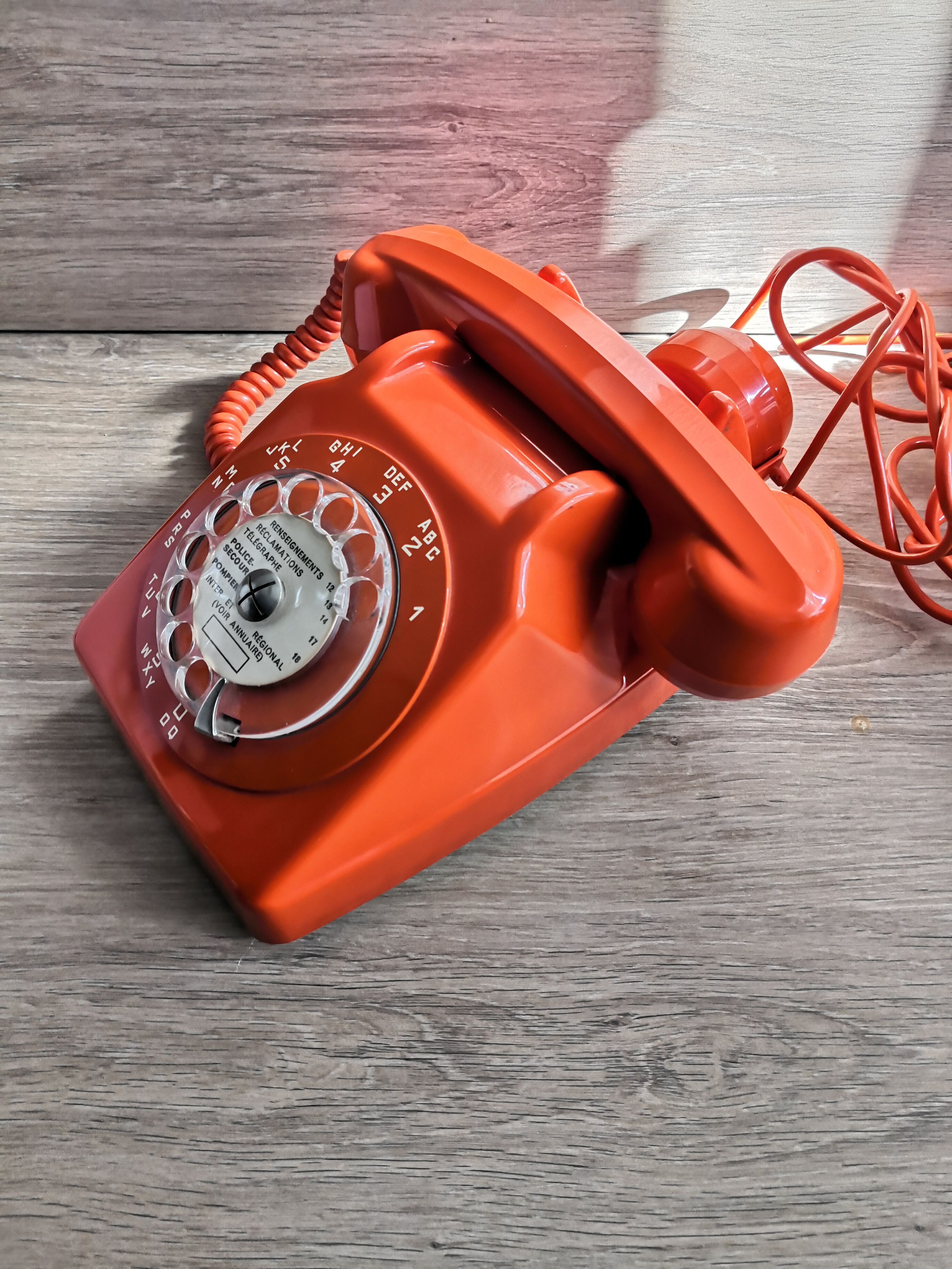Vintage orange socotel phone