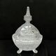 cut crystal sugar bowl with lid Pinwheel pattern crystal sweet jar