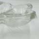 Plat en verre moulé fleur Art déco