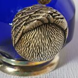 Vintage glass and silver-plated zoomorphic carafe