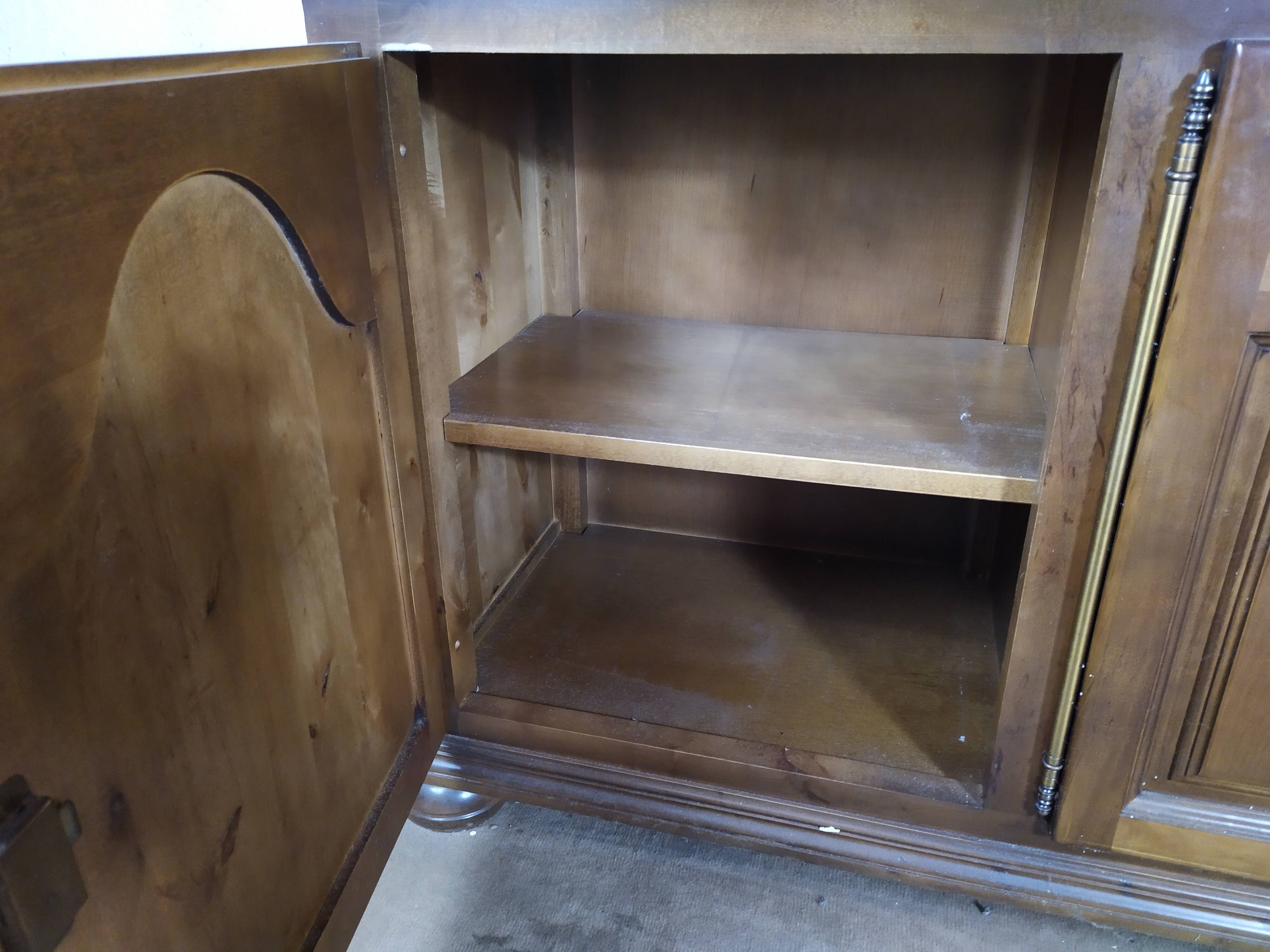 Solid wood library showcase