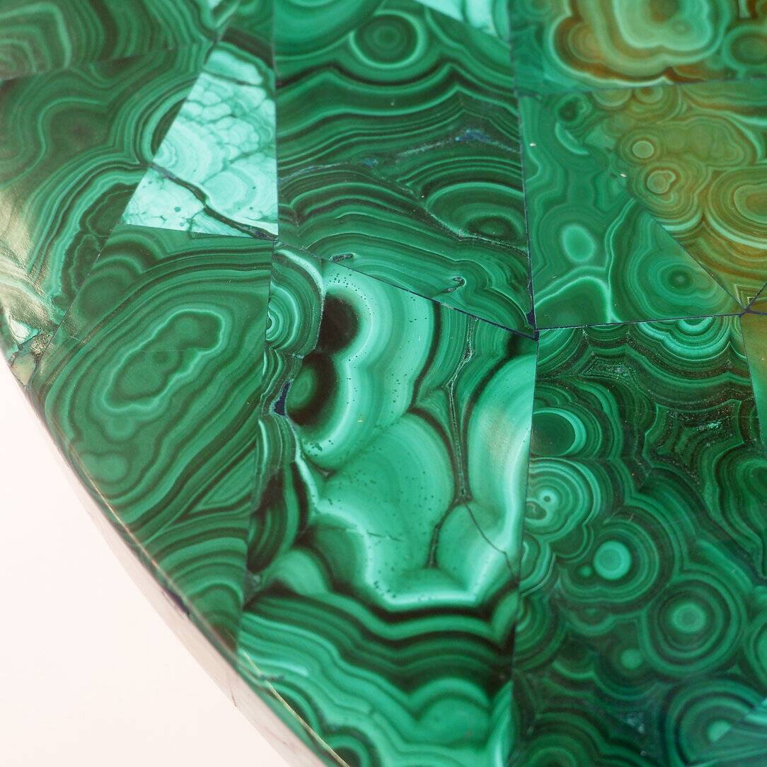 Console en malachite et métal noir