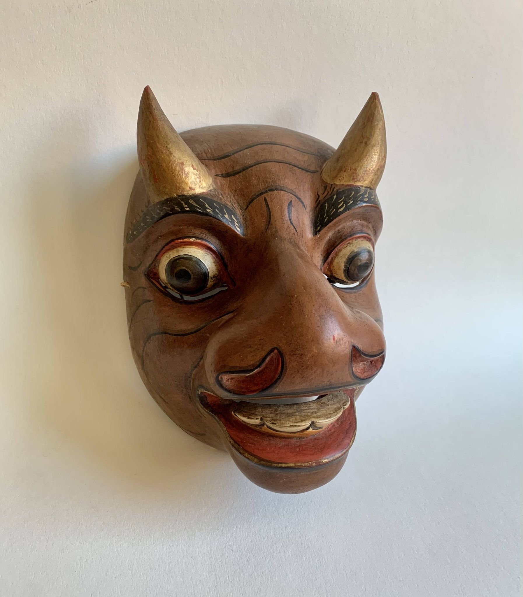 Set of 3 Hand-Carved Old  Wooden Masks South Asia