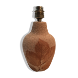 Stoneware lamp foot "herbarium" or "Guarrigue"