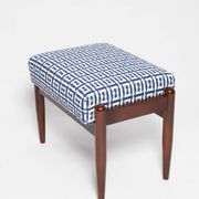 Pair of GFM mid-century stools in Dedar jacquard tweed, E. Homa, Europe, 1960s.