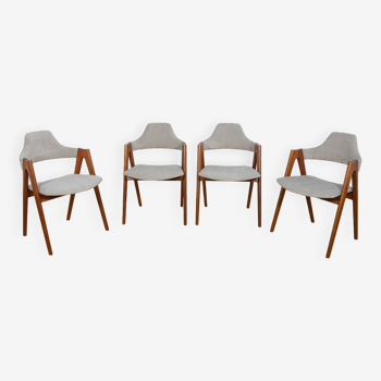 Compass Dining Chairs by Kai Kristiansen for SVA Møbler, 1960s, Set of 4