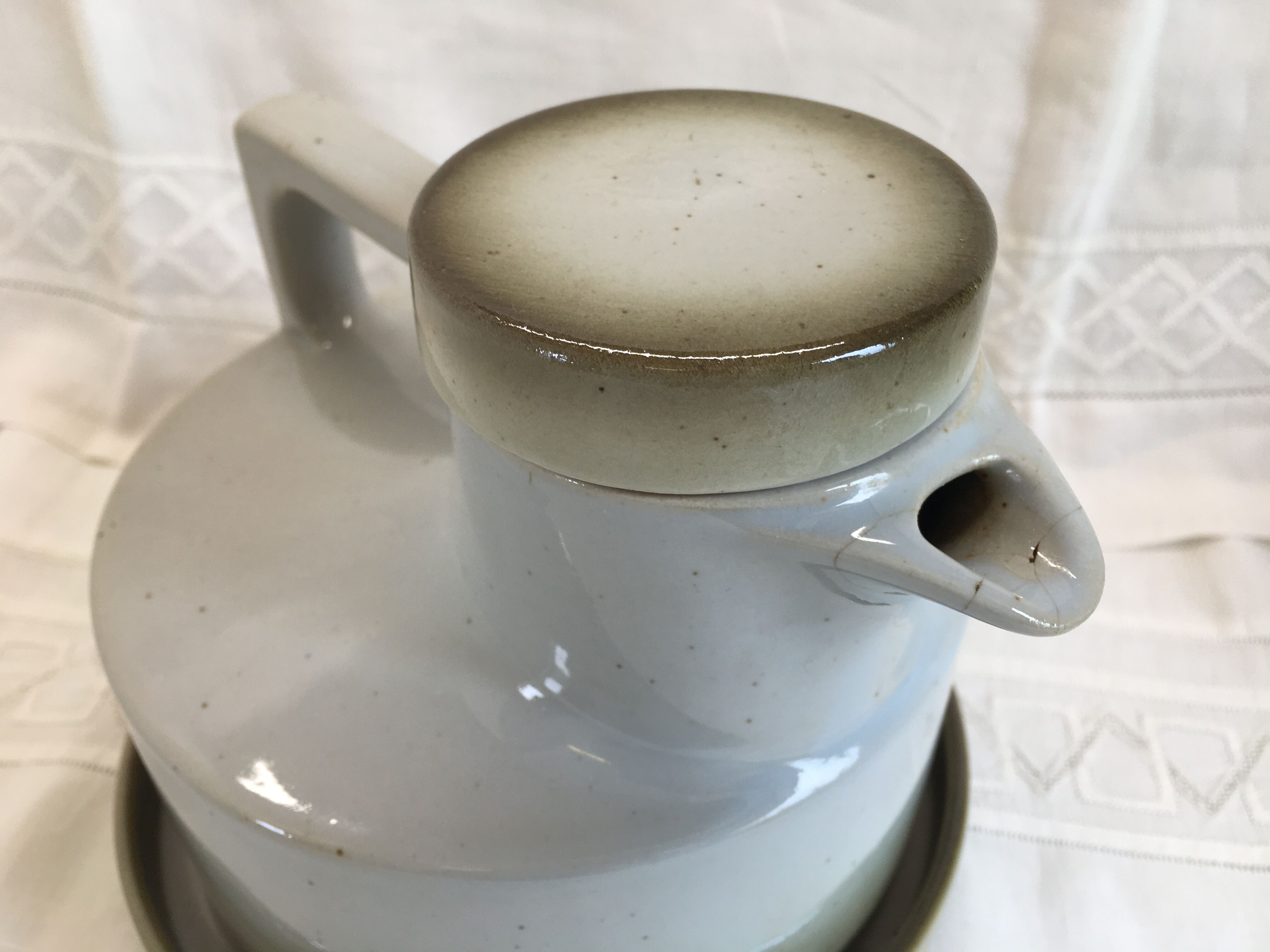 Rare coffee / tea service in Brenne sandstone "Grand Feu" - France 70s