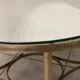 Table basse ronde miroir vintage