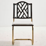Metal and bamboo chair, set of 6