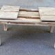 Large extendable Scandinavian dining table made of stripped solid acacia 160-26