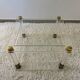 70s brass plexi coffee table