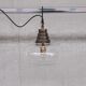 Mid-Century French Clear Glass Pendant Light