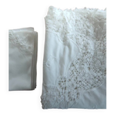 Old tablecloth + 10 napkins, table linen