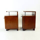 Set Of 2 Bauhaus Bedside Tables, Czechoslovakia 1950s