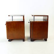Ensemble de deux tables de chevet Bauhaus, Tchécoslovaquie, années 1950