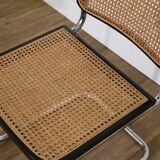 Cesca chair in tubular metal and cane 1970