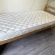 Lit simple 90x200 cm chêne massif, habitat (modèle adams) + matelas confort