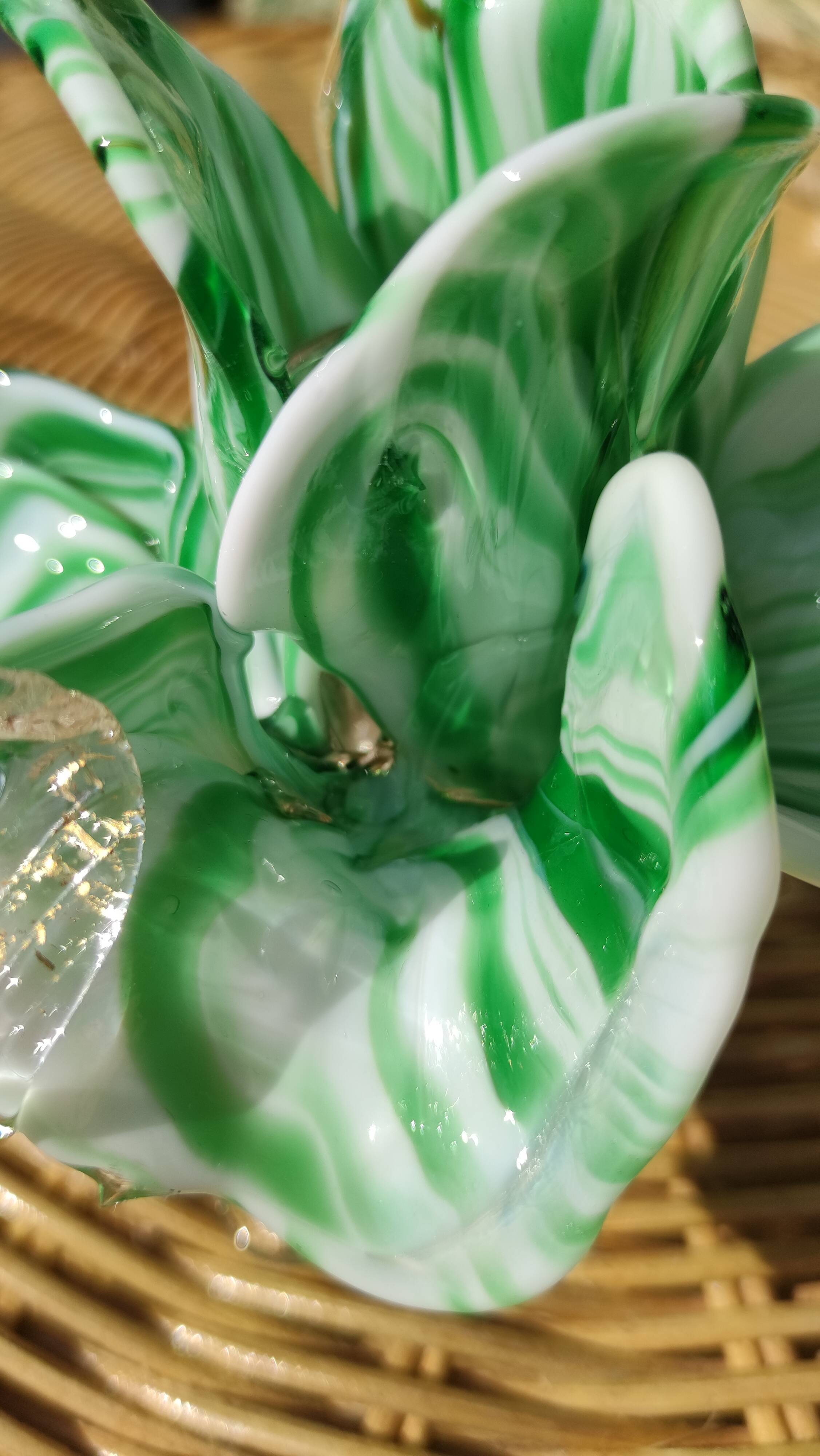 Handcrafted candle holder in Murano glass, unique piece