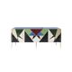 Mid-Century Style Italian Sideboard Made of Wood Brass and Colored Glass