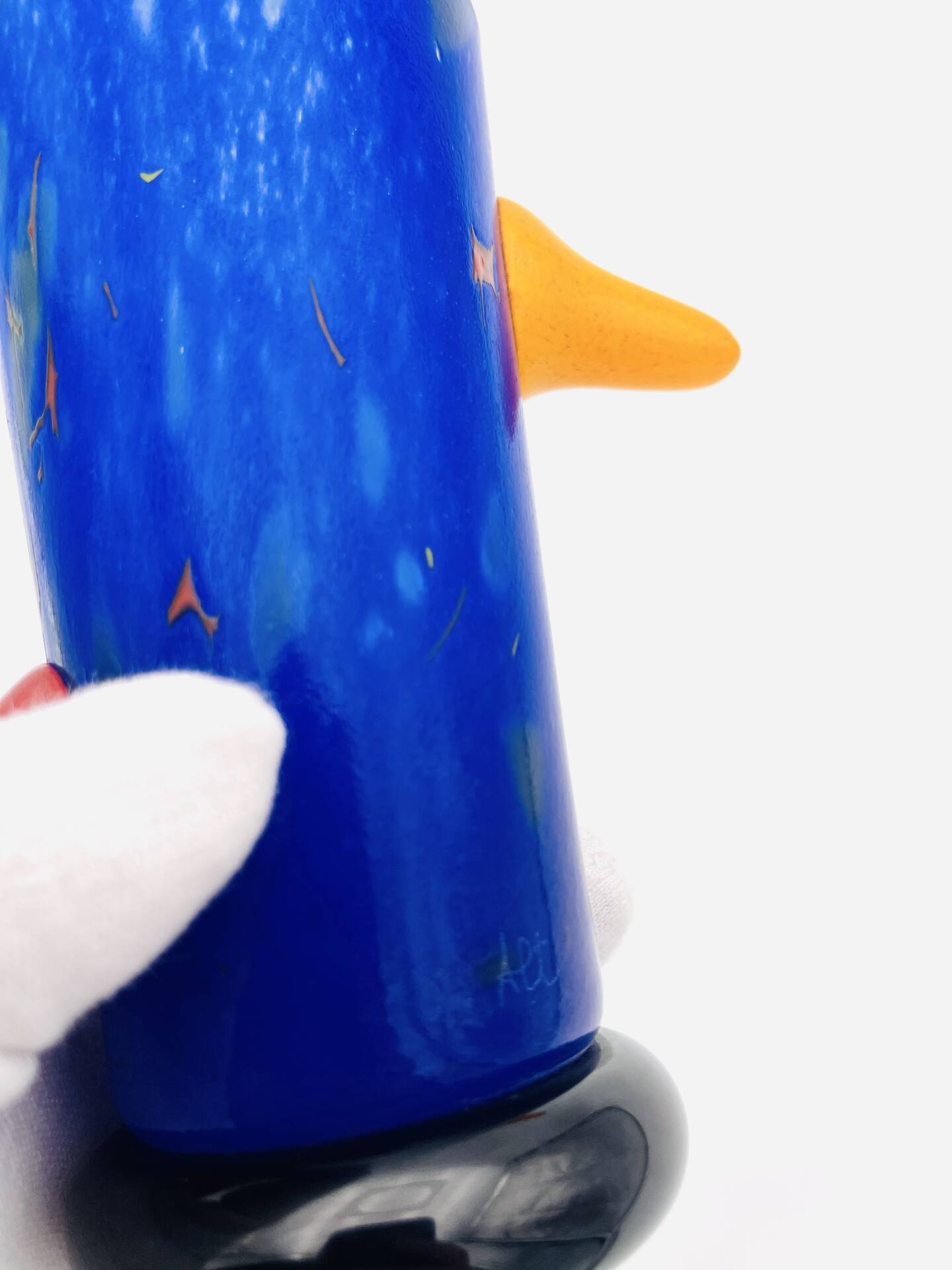 Vase Sculpture Otmar Alt Rosenthal Studio Line Glass Cobalt Signed 16cm