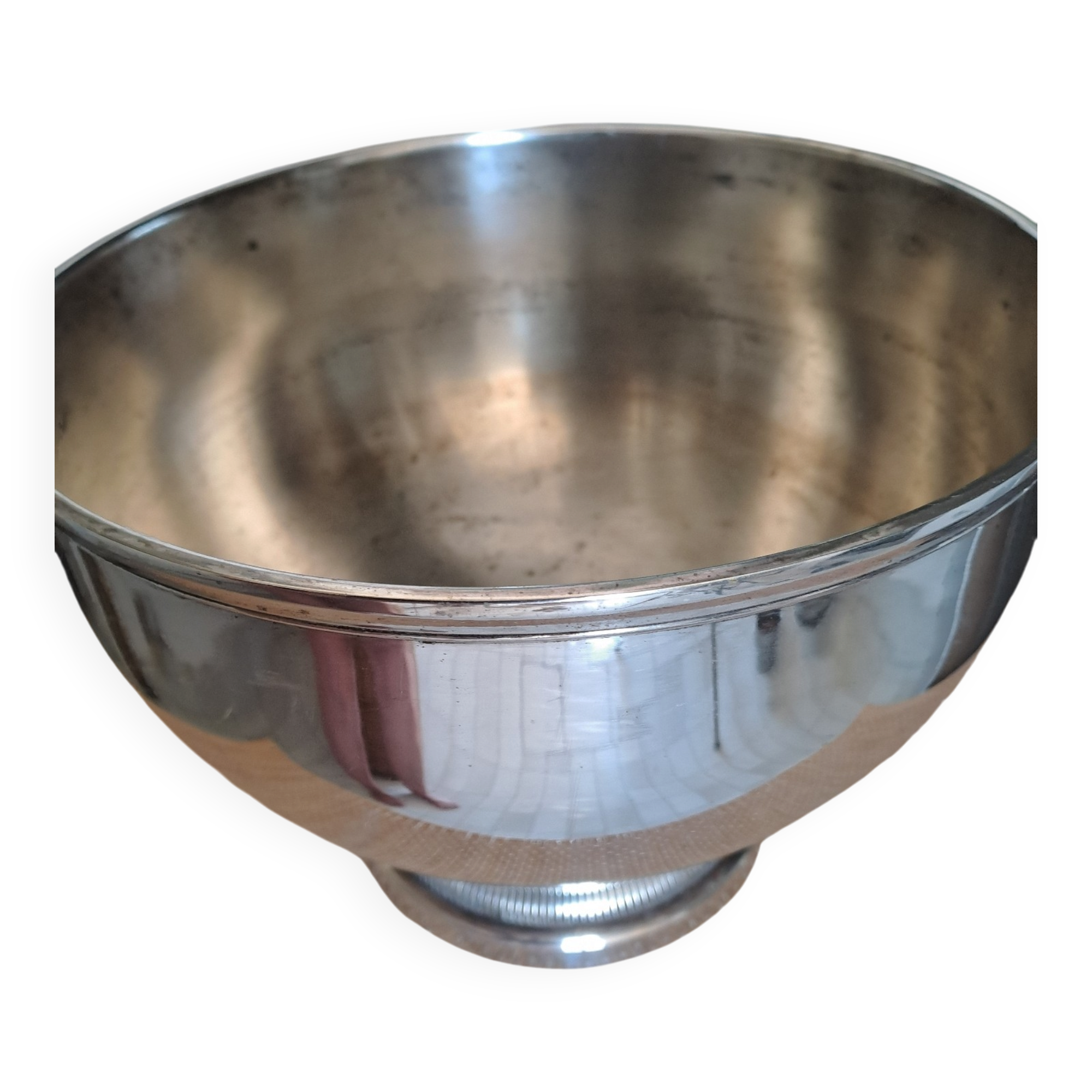 Silver metal champagne bucket