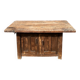 Large solid wood table, storage with 2 doors
