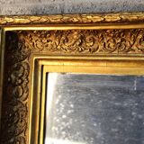 Antique,19th-century, gilt-framed wood wall mirror, Napoleon Ill