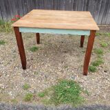 Table and chairs art deco wood and pastel