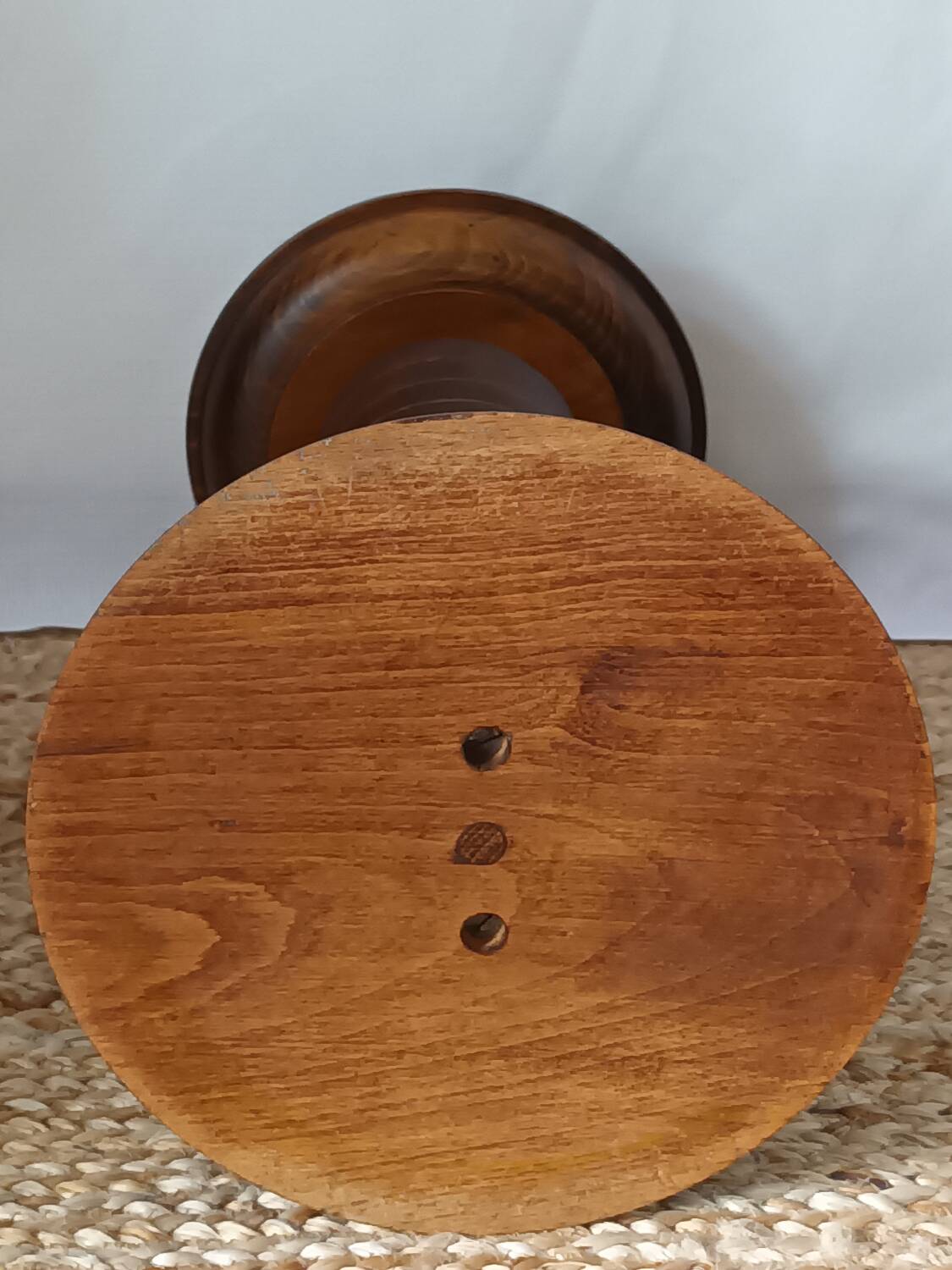 Vintage Charles Dudouyt style wooden side table